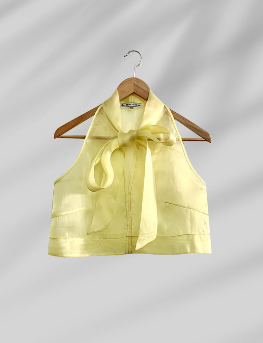ORGANZA CROP TOP IN CITRON