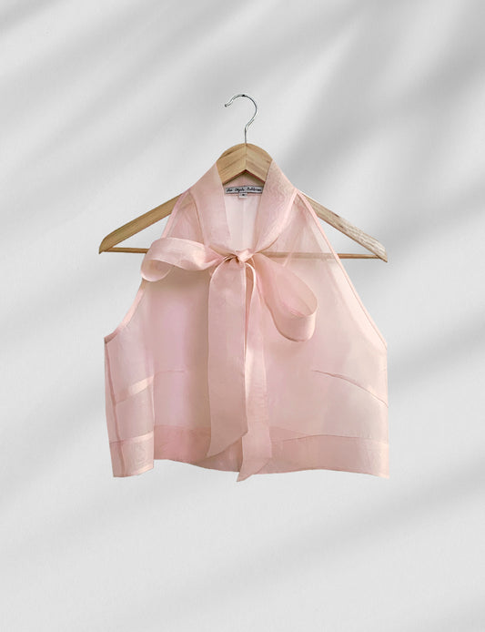 ORGANZA CROP TOP IN BLUSH
