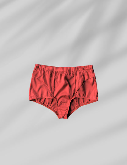 SILK BRIEF IN SCARLET
